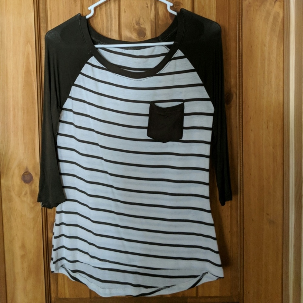 Stripped Baseball Tee Shirt
